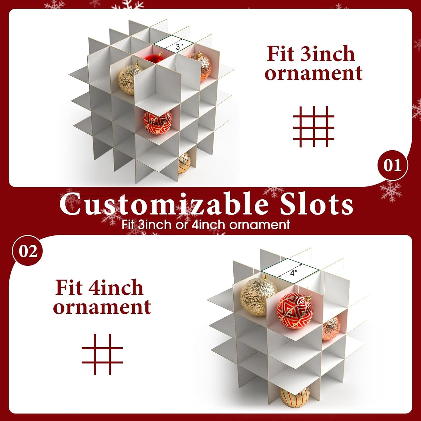 Ornament Storage Box – Adjustable, Clear & Protective