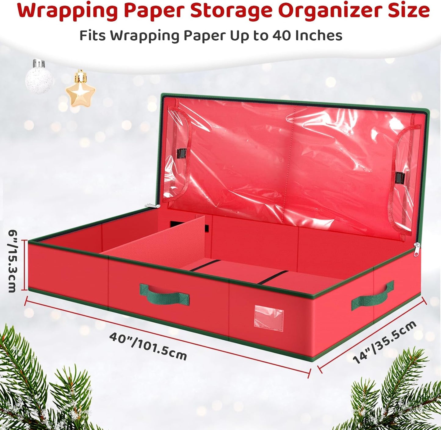 Wrapping Paper Storage Organizer – Fits Rolls Up to 40"