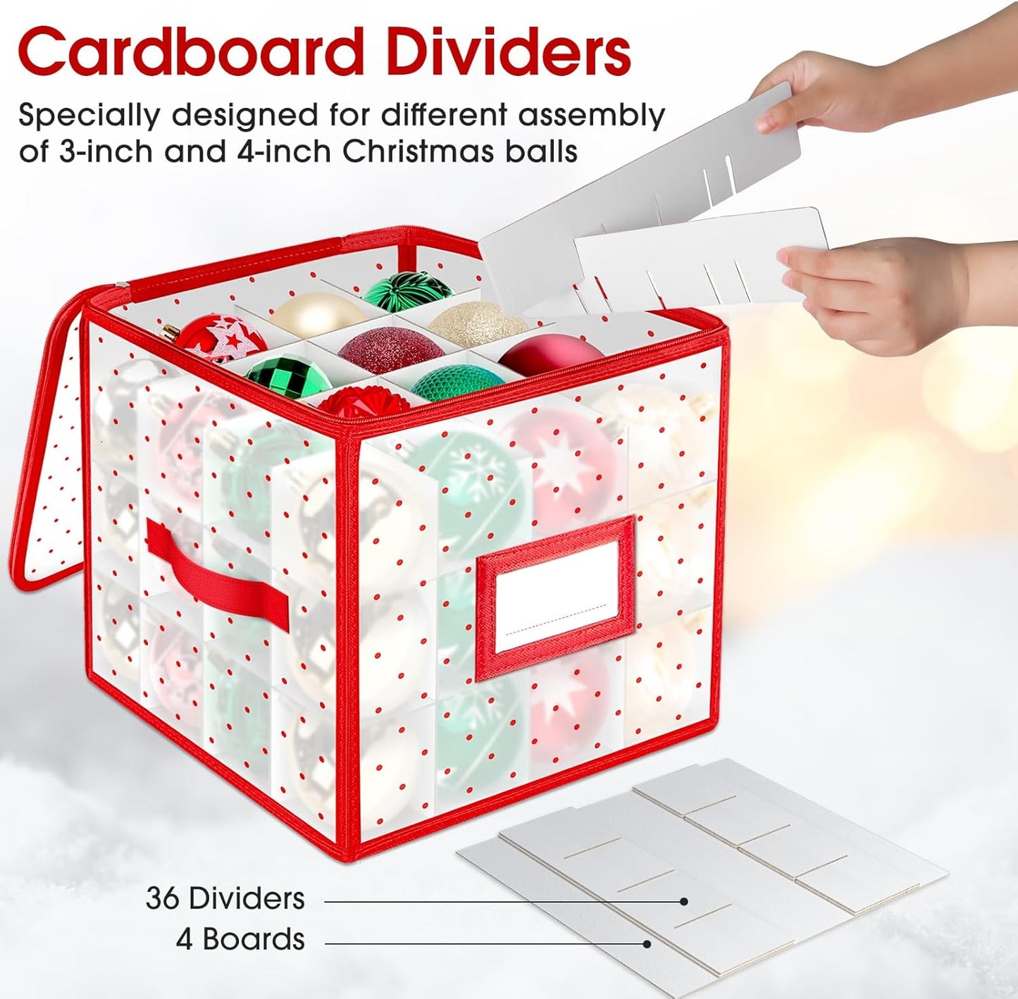 Ornament Storage Box – Adjustable, Clear & Protective