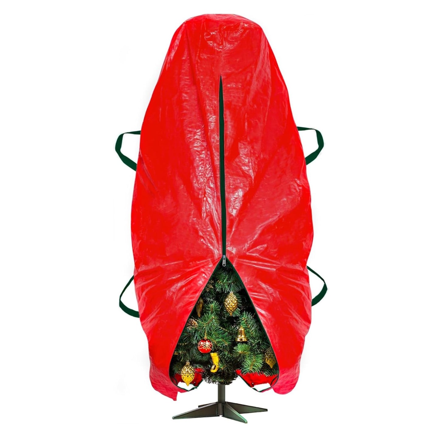 Upright Christmas Tree Storage Bag – Wrap, Zip, Store
