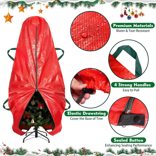 Upright Christmas Tree Storage Bag – Wrap, Zip, Store
