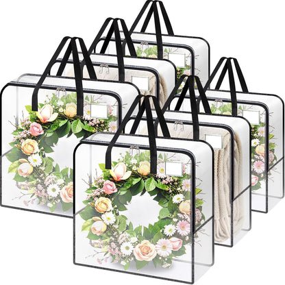 Wreath Storage Container – 93L Clear Bag for Wreaths up to 30"