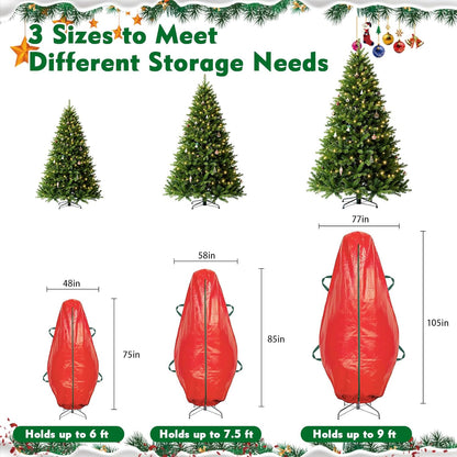 Upright Christmas Tree Storage Bag – Wrap, Zip, Store