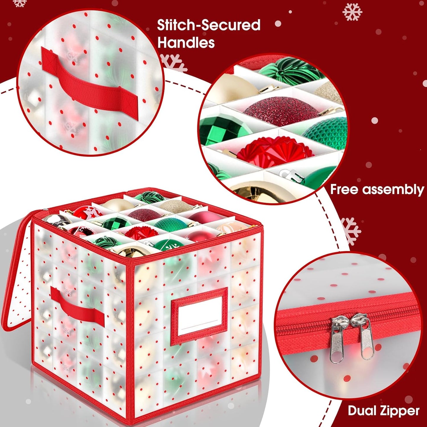 Ornament Storage Box – Adjustable, Clear & Protective