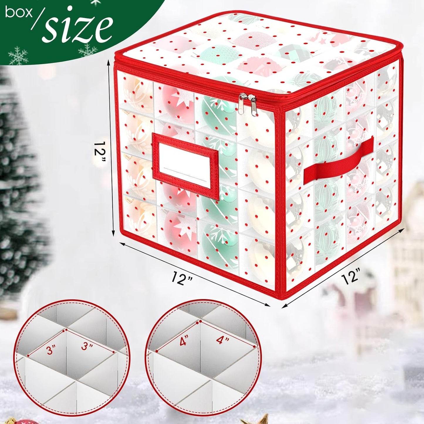 Ornament Storage Box – Adjustable, Clear & Protective