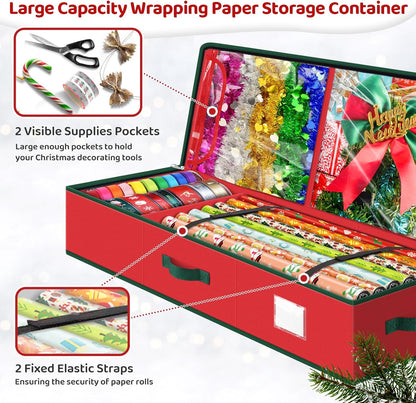 Wrapping Paper Storage Organizer – Fits Rolls Up to 40"