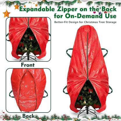 Upright Christmas Tree Storage Bag – Wrap, Zip, Store